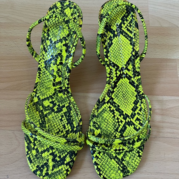 Zara Neon Python Sandal Heel - Picture 2 of 3